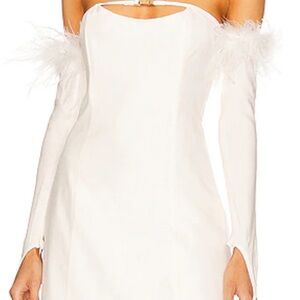 COPY - Cult Gaia Gloves with feathers